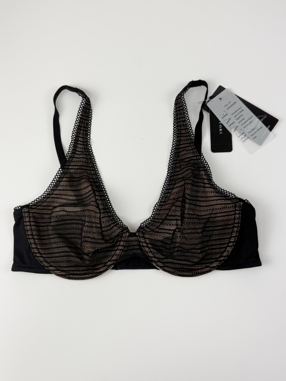 Natori Revive Bra Womens 34B Black Buff 734304 NWT